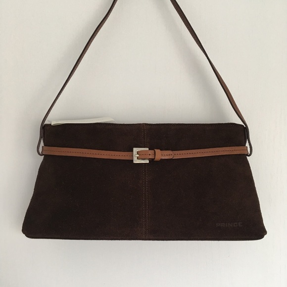 NWT Brown Suede Retro 70s Vintage Vibe Bag - Picture 1 of 6